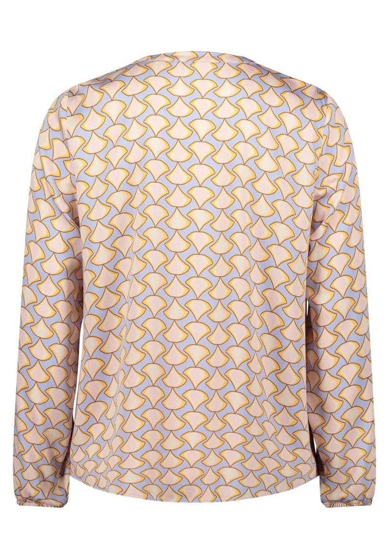 Cartoon Bluse mit Krawattenmuster
