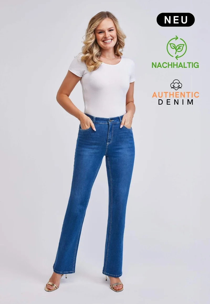 wonderjeans High Waist Bootcut Authentic Brilliant Blue