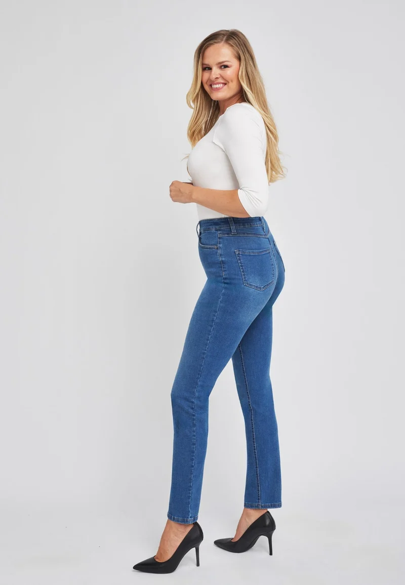 wonderjeans High Waist Straight Super Stone Blue