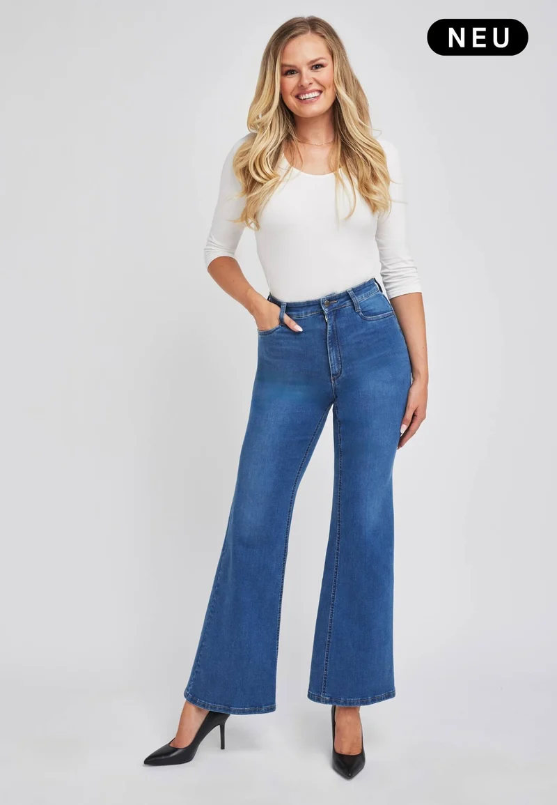 wonderjeans Flared Stone Blue Super Wash