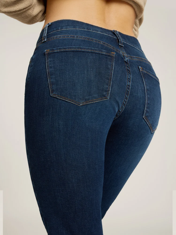 Logan Mid Rise Slim Straight Jeans