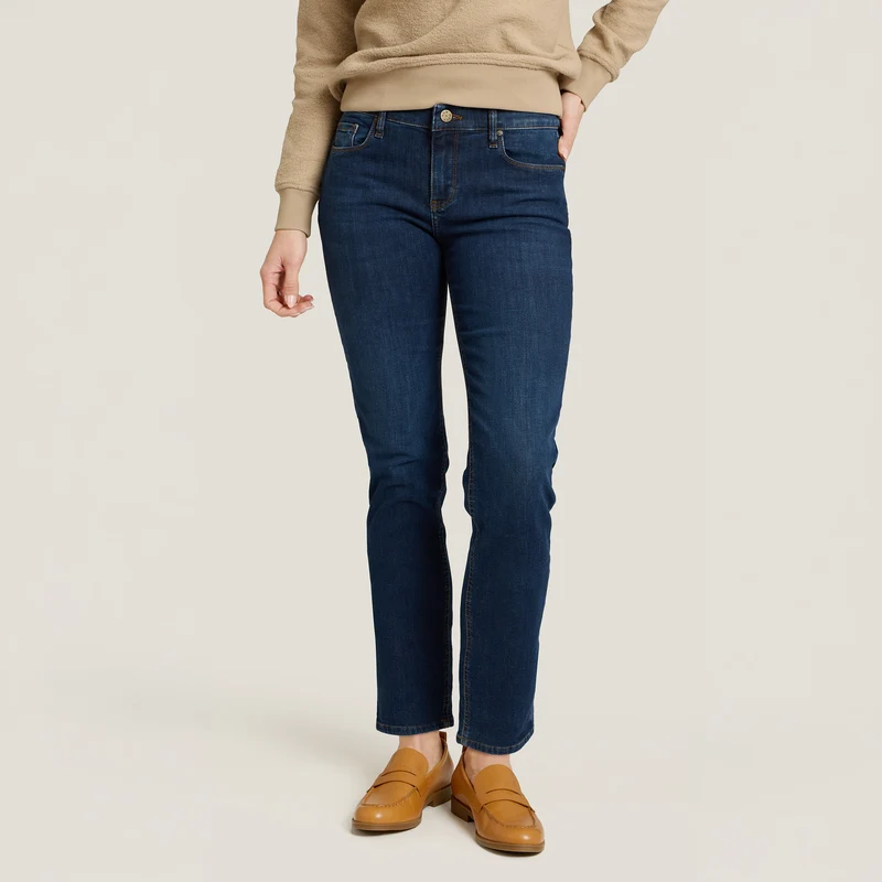 Logan Mid Rise Slim Straight Jeans
