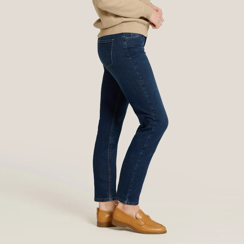 Logan Mid Rise Slim Straight Jeans