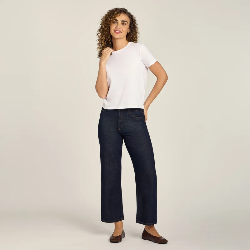 Gilmore High Rise Cropped Straight Leg Jeans