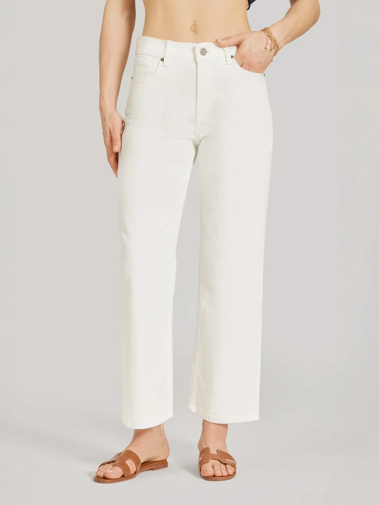 Mercer High Rise Cropped Straight Leg Jeans