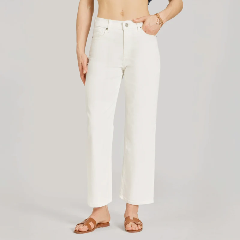 Mercer High Rise Cropped Straight Leg Jeans