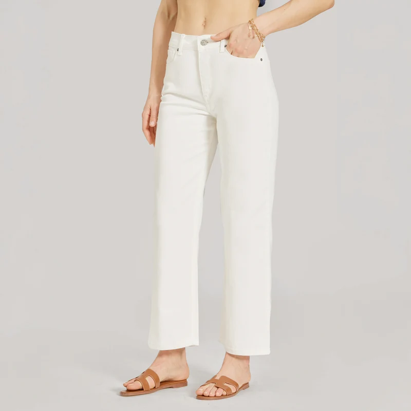 Mercer High Rise Cropped Straight Leg Jeans