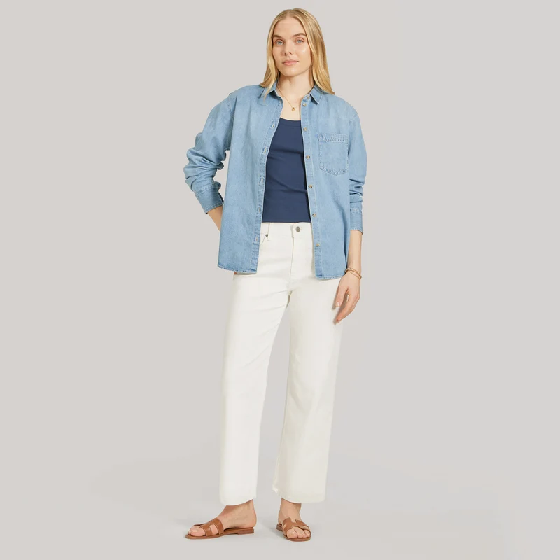Mercer High Rise Cropped Straight Leg Jeans