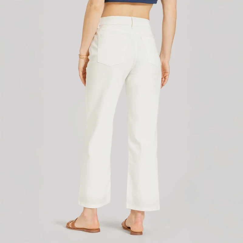Mercer High Rise Cropped Straight Leg Jeans