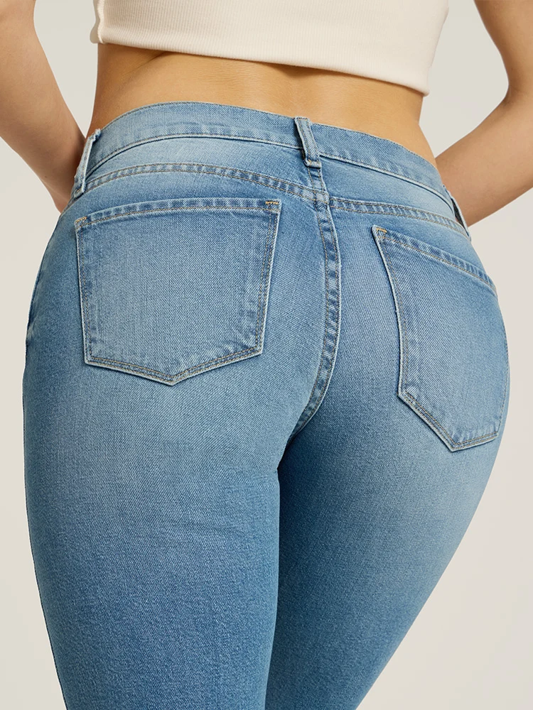 Ridge Mid Rise Slim Straight Jeans