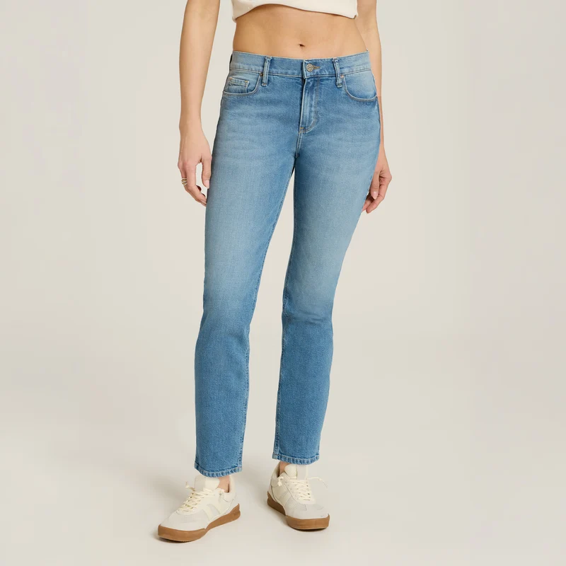 Ridge Mid Rise Slim Straight Jeans