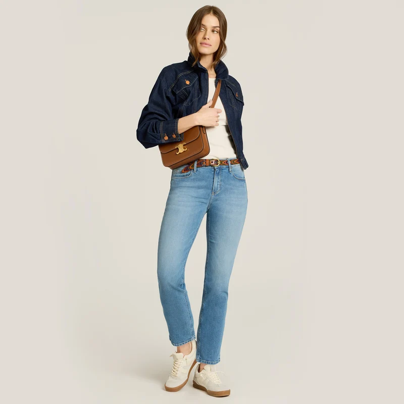 Ridge Mid Rise Slim Straight Jeans