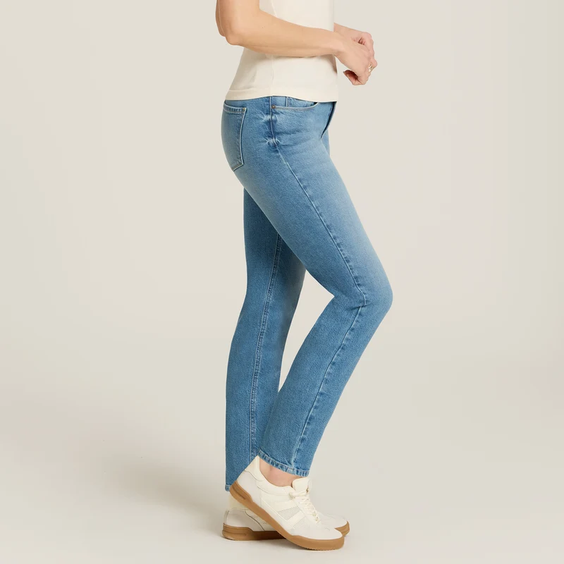 Ridge Mid Rise Slim Straight Jeans
