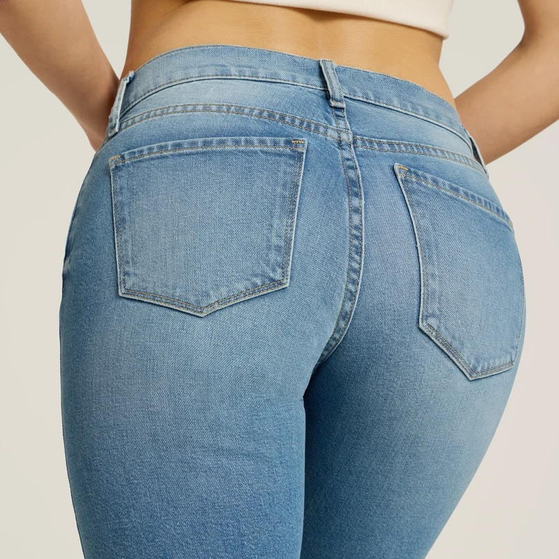 Ridge Mid Rise Slim Straight Jeans
