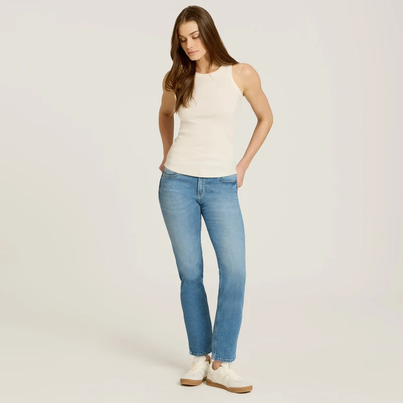 Ridge Mid Rise Slim Straight Jeans