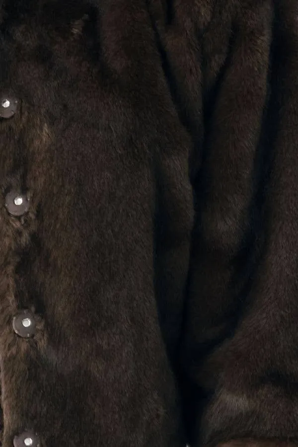 A faux fur crop jacket