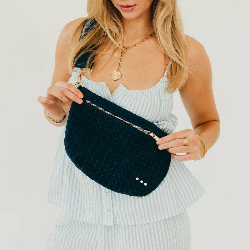 Suede Westlyn Woven Bum Bag: Suede Chocolate