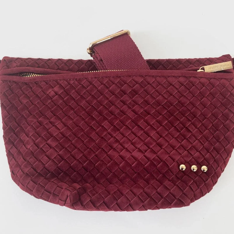 Suede Westlyn Woven Bum Bag: Suede Chocolate