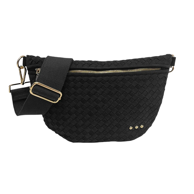 Suede Westlyn Woven Bum Bag: Suede Chocolate