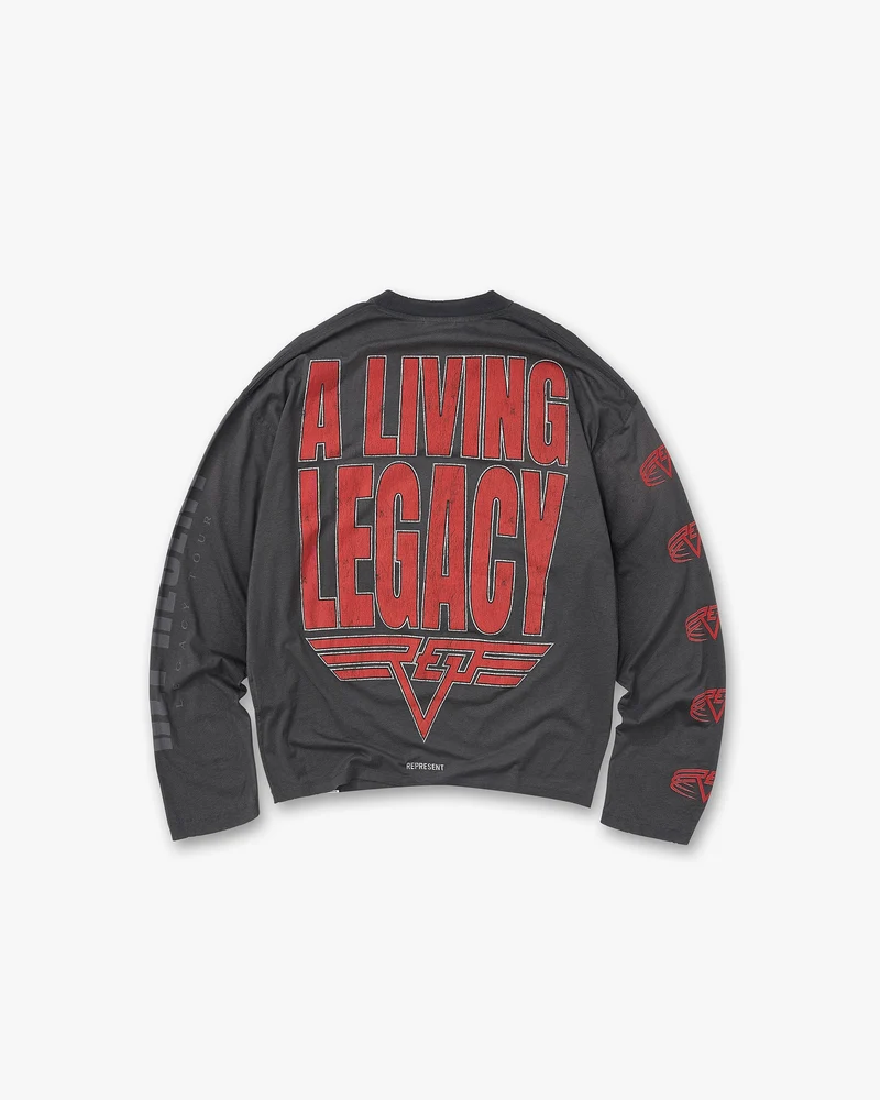 Reversible Living Legacy Tour Long Sleeve T-Shirt - Sun Fade Grey
