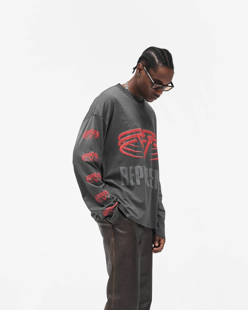 Reversible Living Legacy Tour Long Sleeve T-Shirt - Sun Fade Grey