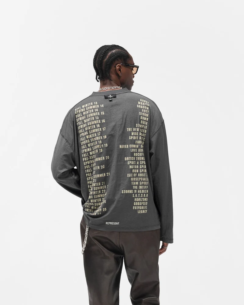 Reversible Living Legacy Tour Long Sleeve T-Shirt - Sun Fade Grey