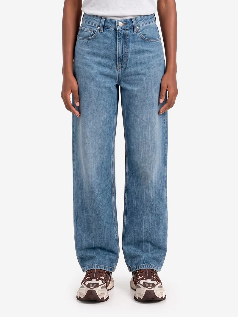 Pantaloni 'Lavine' in denim blu marble