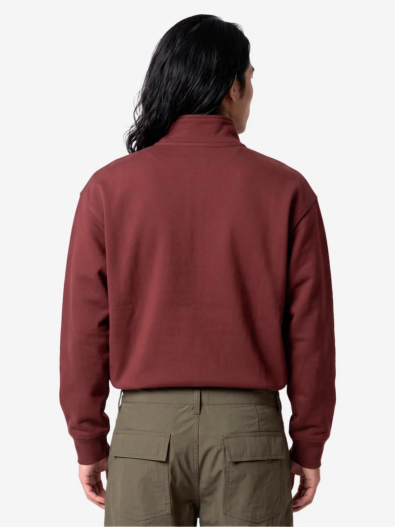Felpa Half Zip amarone American Script