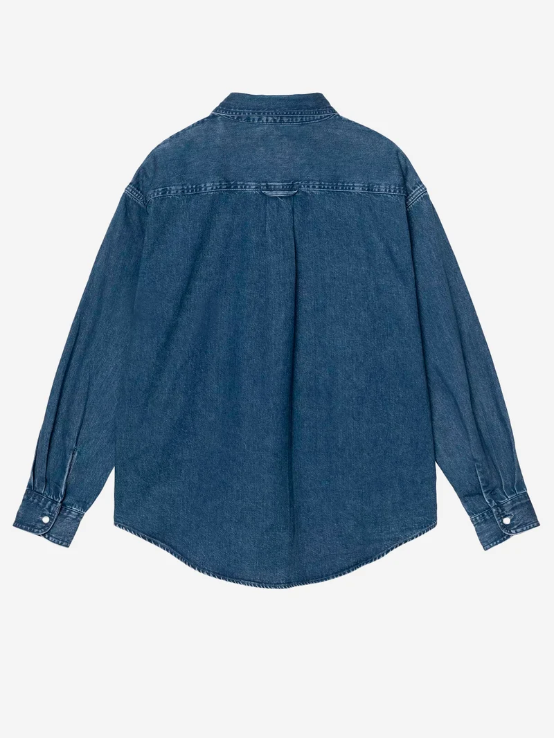 Camicia 'Lucas' button-down in denim blu