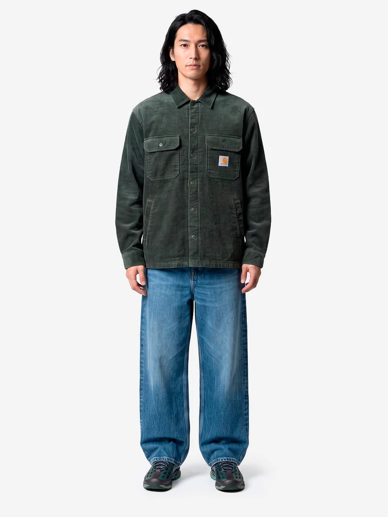 Overshirt foderata Whitsome verde