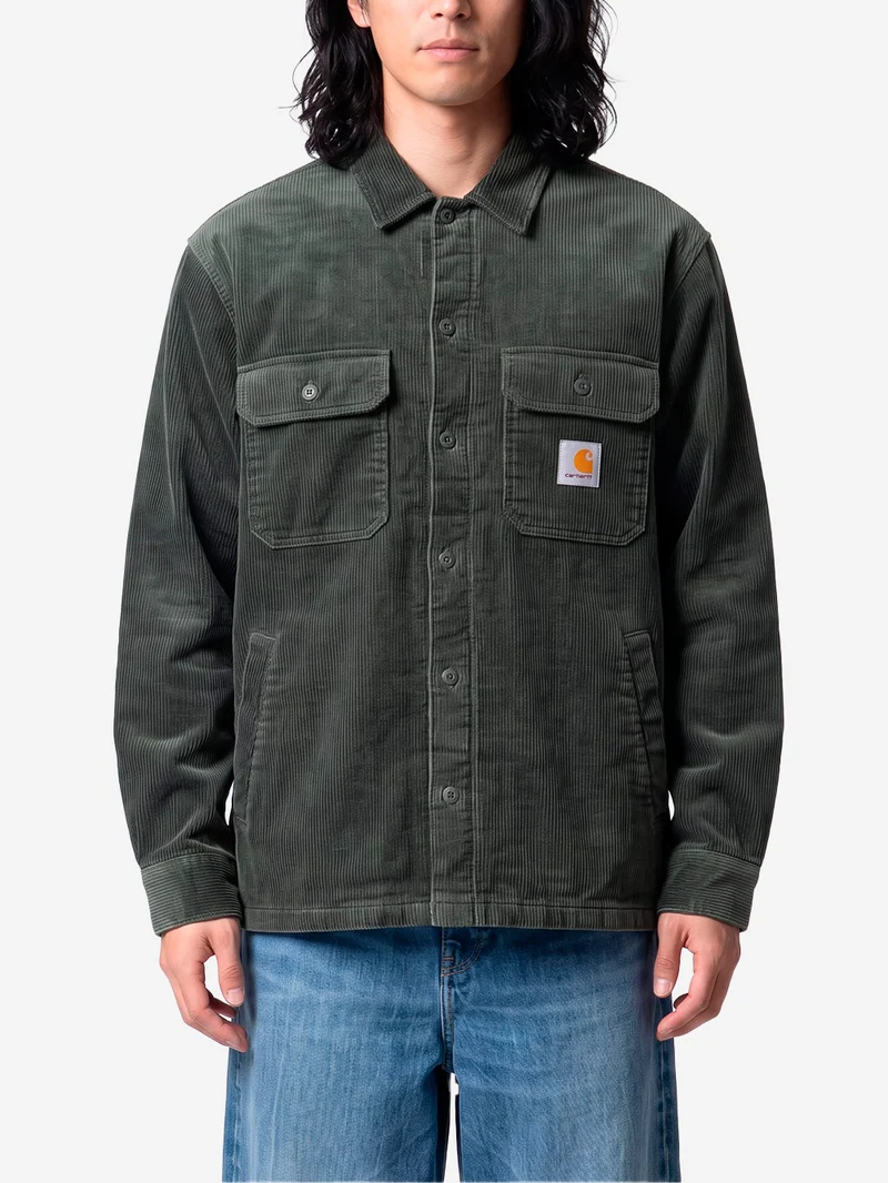 Overshirt foderata Whitsome verde