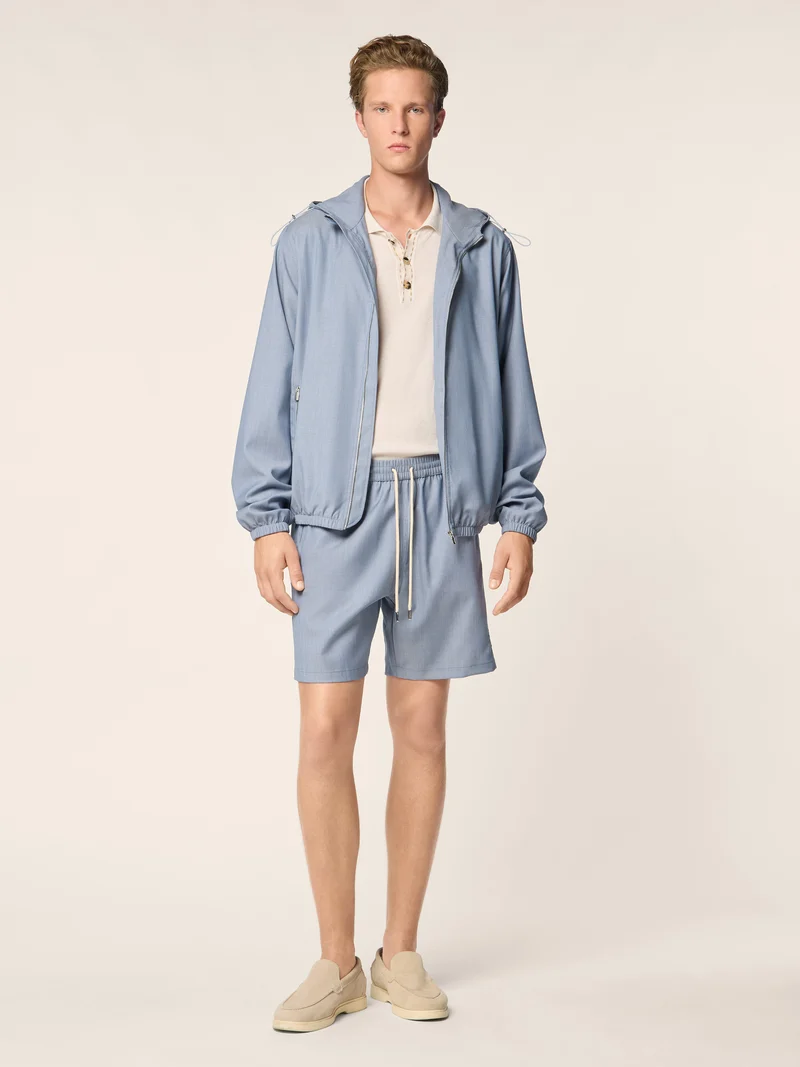 Wool and Ripstop Swim Shorts