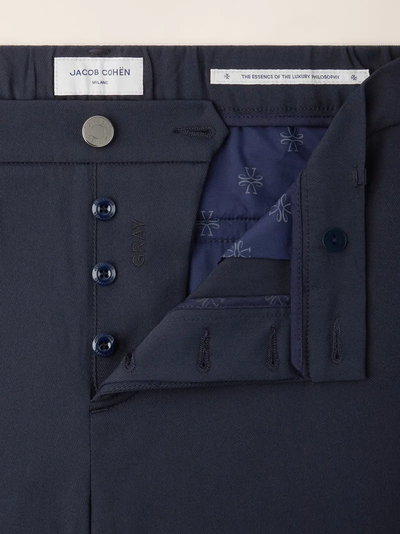 Gray – Pants in Wool and Nylon Stretch Twill