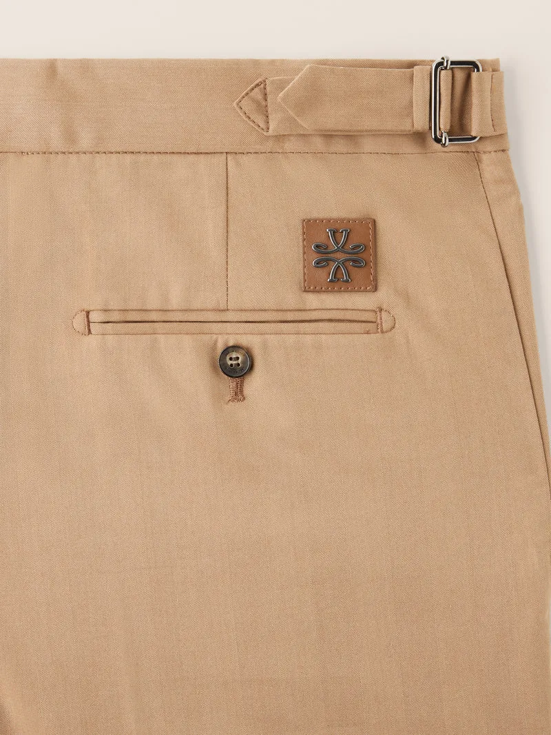 Ollie – Bermudas Wool and Cotton Herringbone Fabric