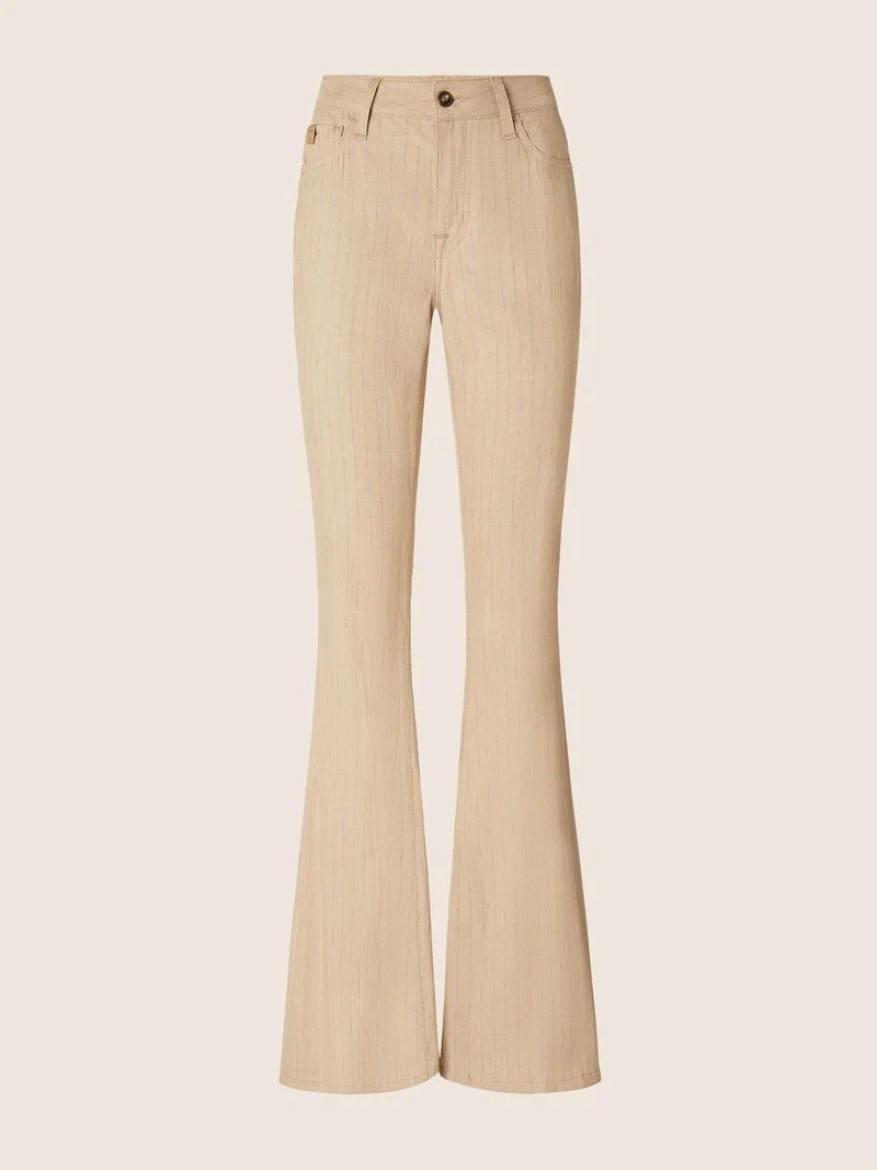 Victoria – Pants in Pinstripe Stretch Canvas