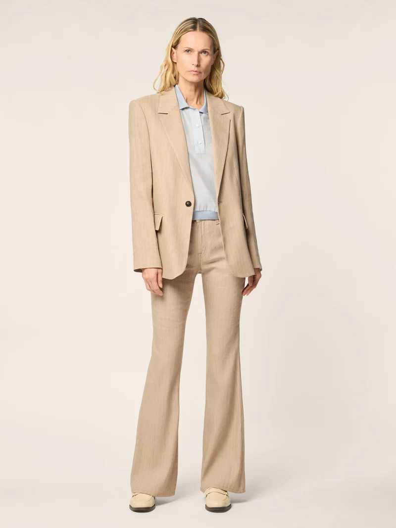 Victoria – Pants in Pinstripe Stretch Canvas