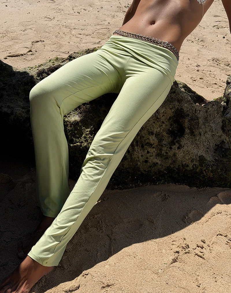 Lolicy-Hose aus Rayon-Jersey in Pistazie