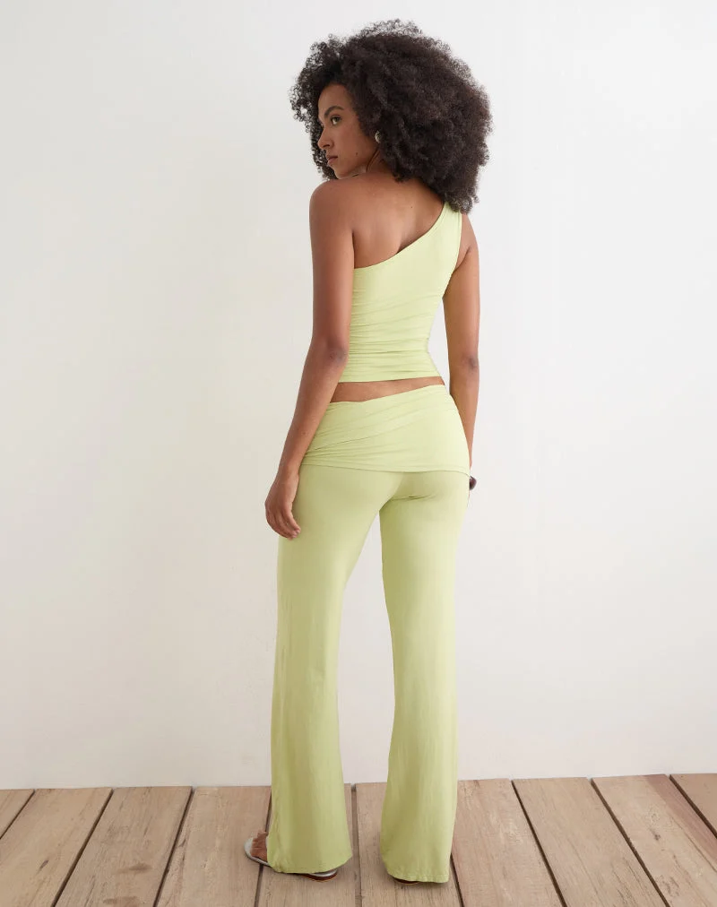 Lolicy-Hose aus Rayon-Jersey in Pistazie