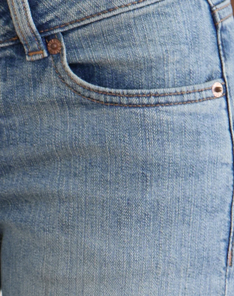 Capri-Jeans aus Denim in Vintage-Blau