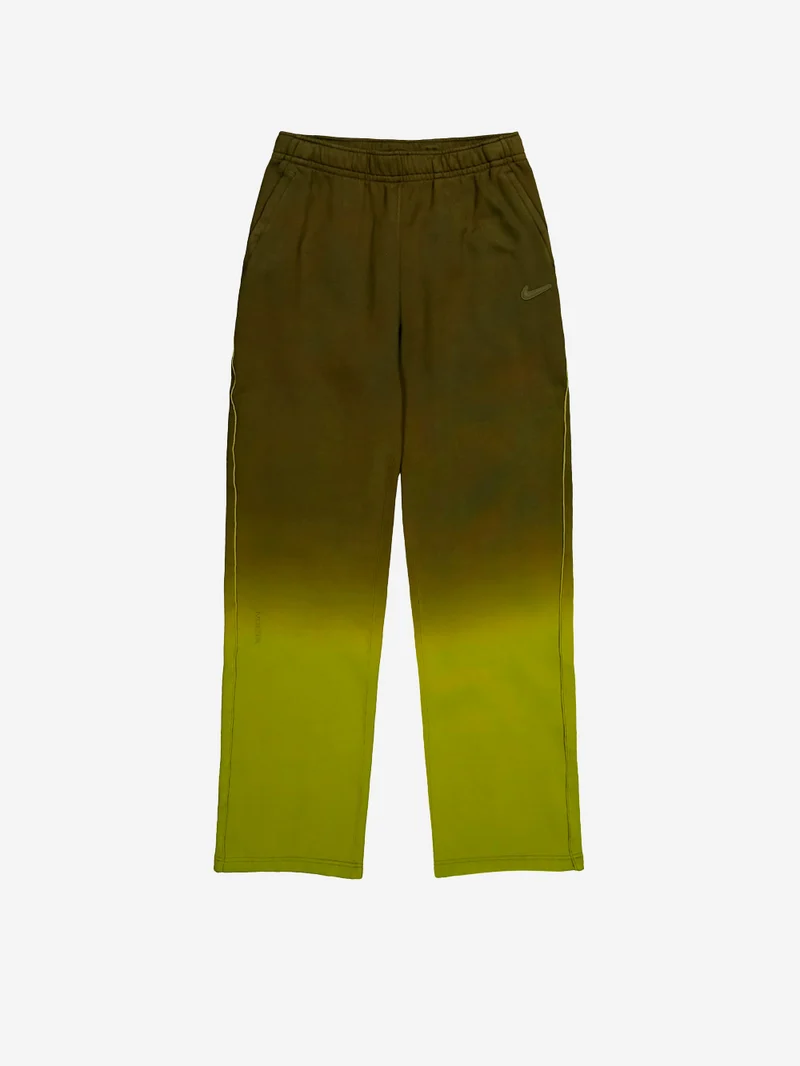 Pantaloni fleece verdi CS Nocta x Drake con bordo aperto
