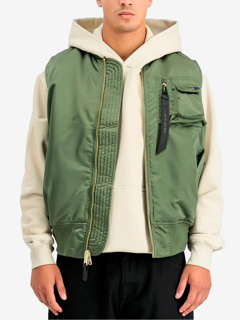 Gilet reversibile MA-1 Base UV verde salvia