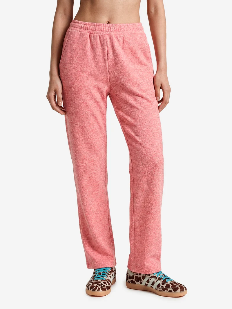 Pantaloni jogging ampi rosa