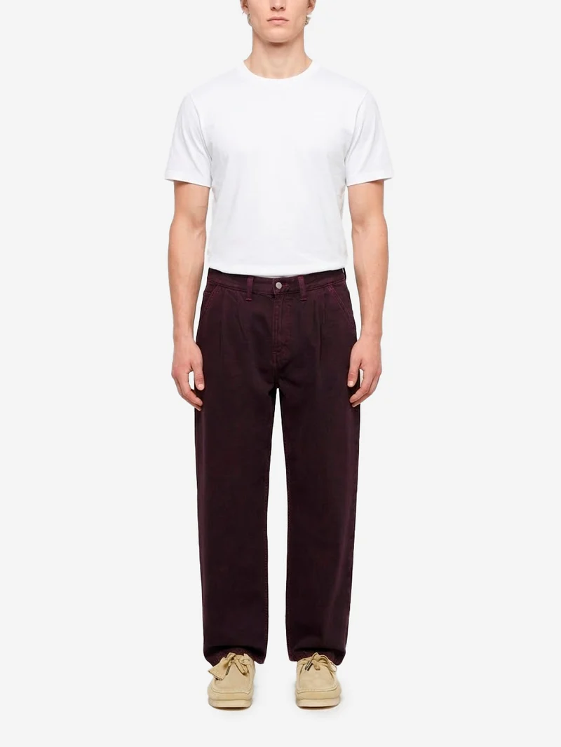 Pantaloni in denim Arbor neri e rossi