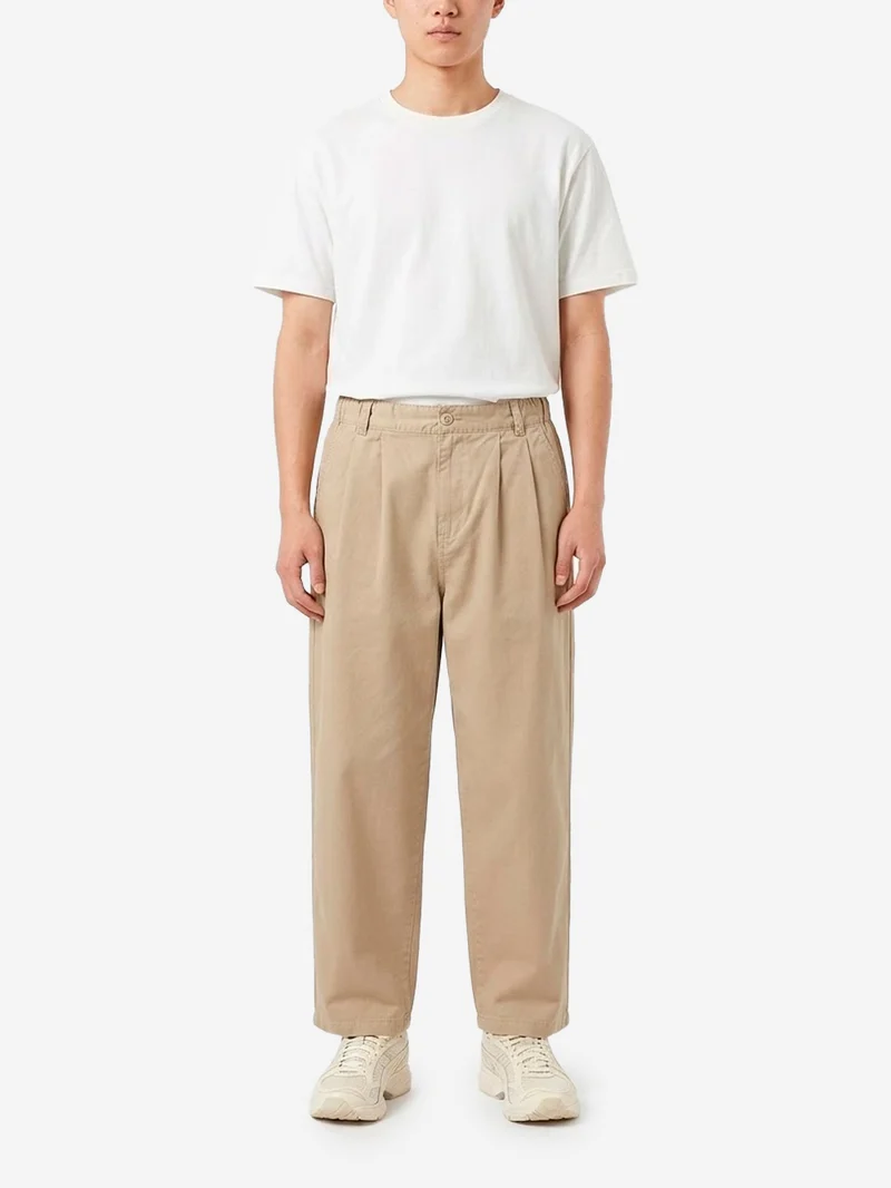 Pantaloni beige 'Marv' con pinces