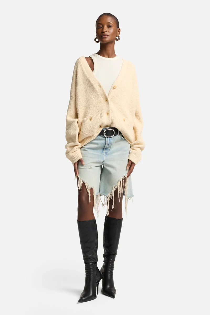 Oversized Cardigan in Sand