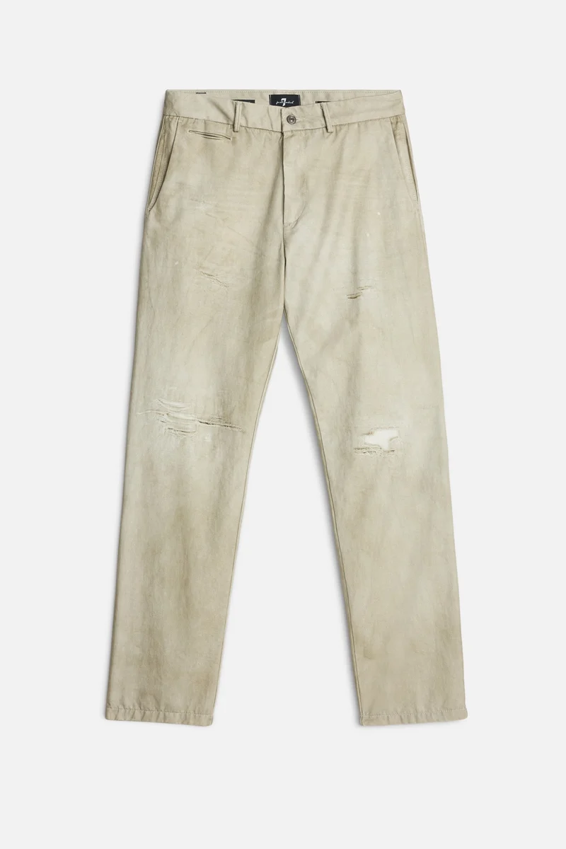 Digital Print Straight Chino in Dune