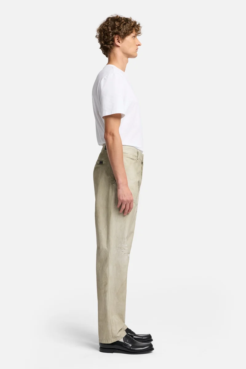 Digital Print Straight Chino in Dune