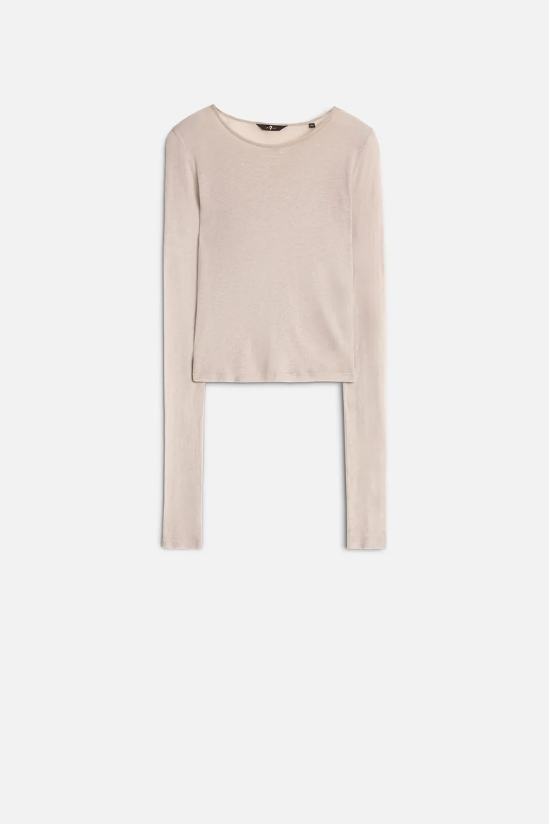 Long Sleeve Crew in Plum