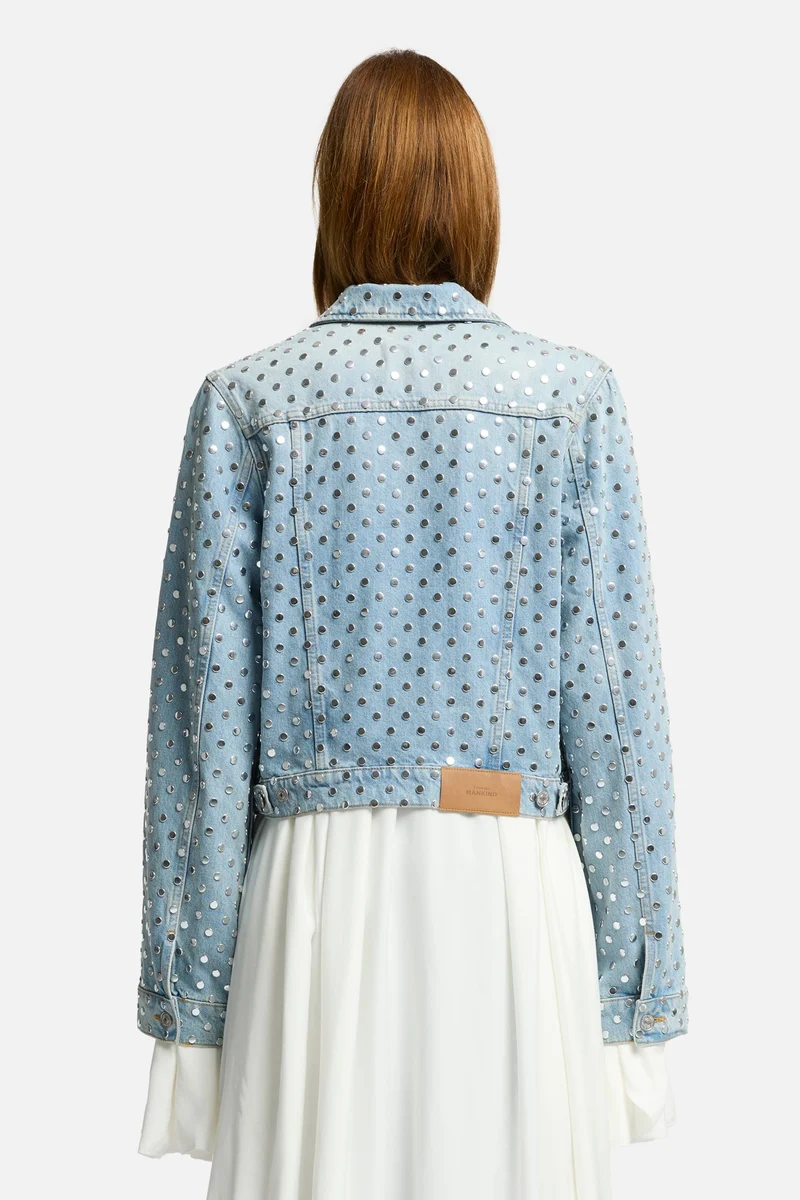 Studded Trucker Jacket in Bleach