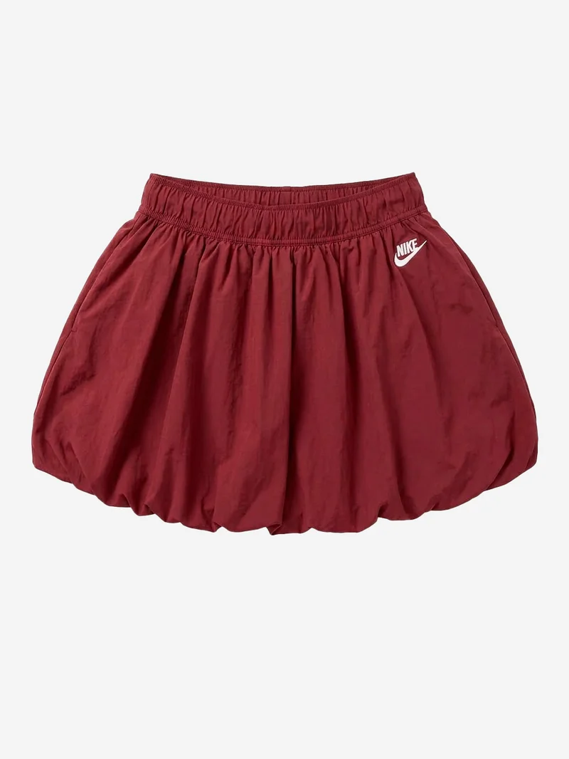 Gonna a palloncino corta in taffetà rossa
